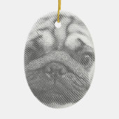 Pug Face Keramisch Ornament (Voorkant)