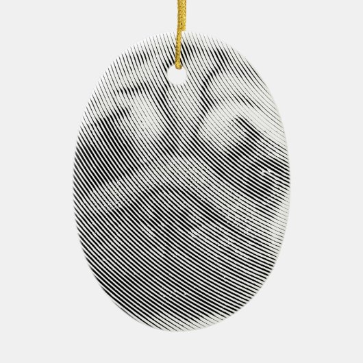 Pug Face Keramisch Ornament (Voorkant)