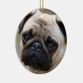 Pug Face Keramisch Ornament (Rechts)