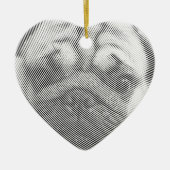 Pug Face Keramisch Ornament (Voorkant)