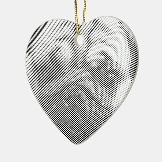 Pug Face Keramisch Ornament (Links)