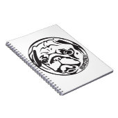 Pug Face-laptop Notitieboek (Rechterzijde)