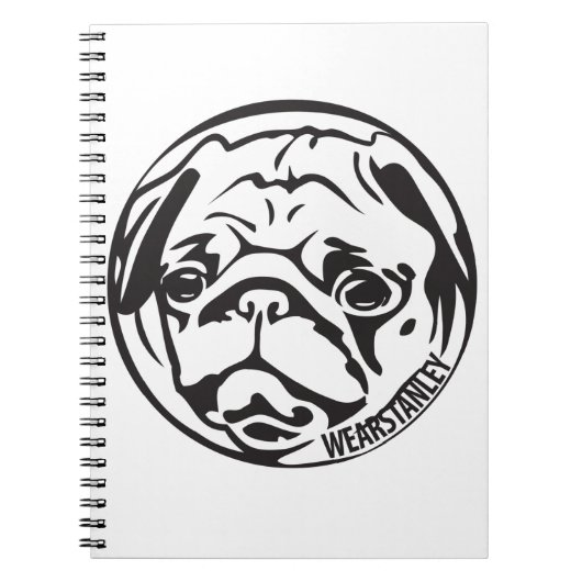 Pug Face-laptop Notitieboek (Voorkant)
