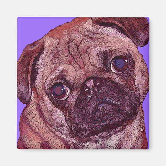 Pug Face Magnet (Voorkant)