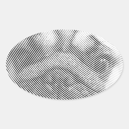 Pug Face Ovale Sticker (Voorkant)