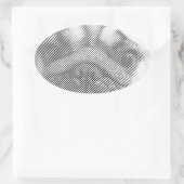 Pug Face Ovale Sticker (Tas)