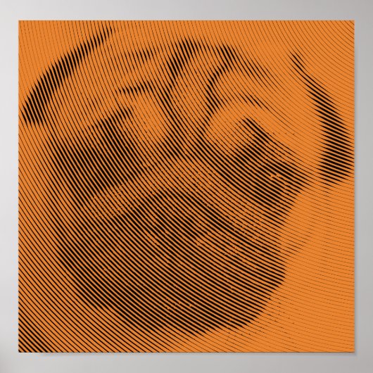 Pug Face Poster (Voorkant)