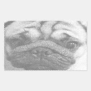Pug Face Rechthoekige Sticker