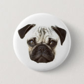 Pug Face Ronde Button 5,7 Cm (Voorkant)