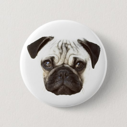 Pug Face Ronde Button 5,7 Cm (Voorkant)