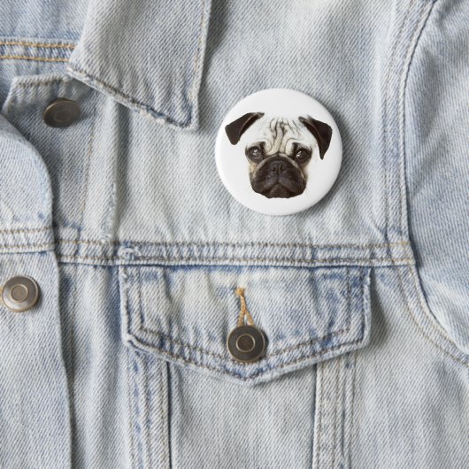 Pug Face Ronde Button 5,7 Cm (In situ)