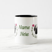 Pug Face, Schattigee Franse Bulldog Tweekleurige Koffiemok (Center)