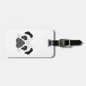 Pug Face Silhouette Bagagelabel (Voorkant horizontaal)