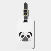 Pug Face Silhouette Bagagelabel (Voorkant verticaal)