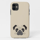 Pug Face Silhouette Case-Mate iPhone Case (Achterkant)