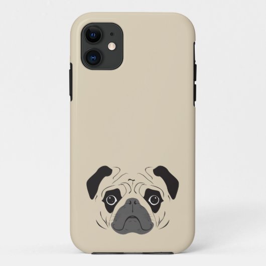 Pug Face Silhouette Case-Mate iPhone Case (Achterkant)