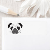 Pug Face Silhouette Etiket (Insitu)