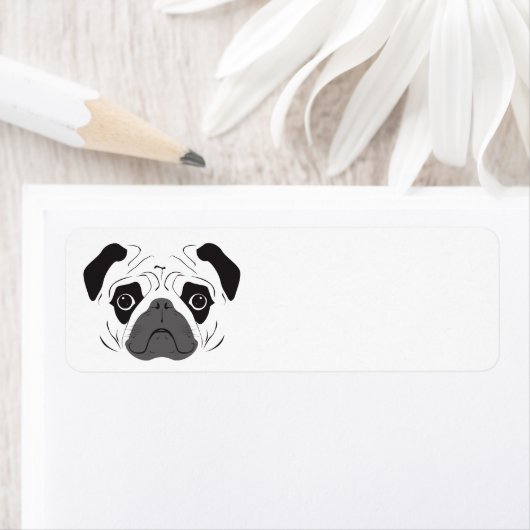 Pug Face Silhouette Etiket (Insitu)