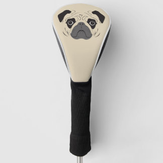 Pug Face Silhouette Golfheadcover
