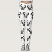 Pug Face Silhouette Leggings (Voorkant)