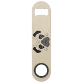 Pug Face Silhouette Speed Flessenopener (Voorkant)
