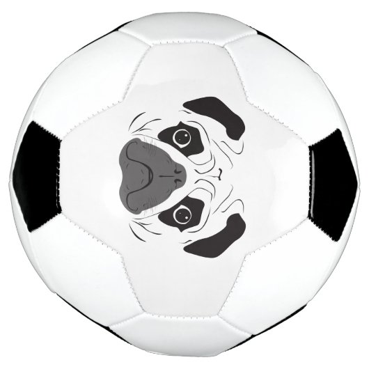 Pug Face Silhouette Voetbal (Gedraaid)
