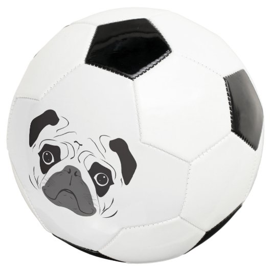 Pug Face Silhouette Voetbal (Drie kwart)