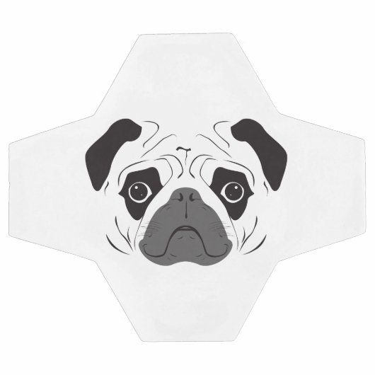 Pug Face Silhouette Voetbal (Enkel)