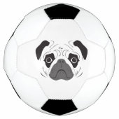 Pug Face Silhouette Voetbal (Voorkant)