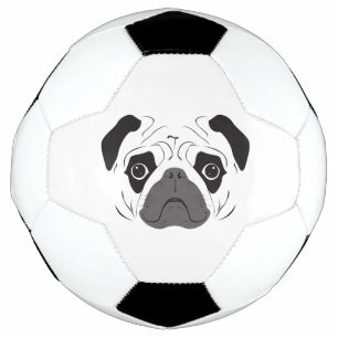 Pug Face Silhouette Voetbal