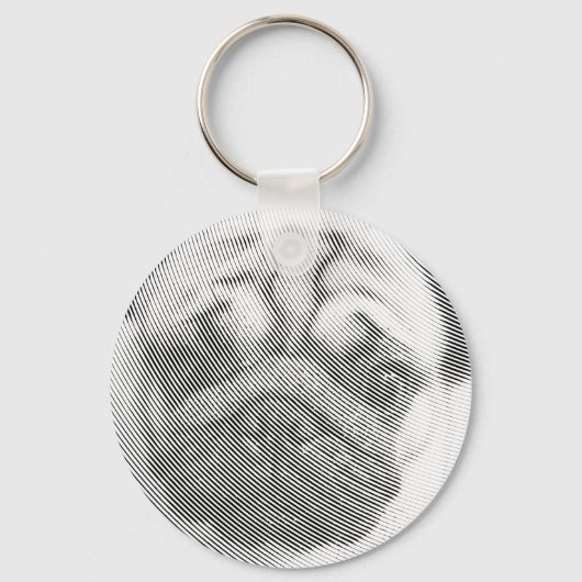 Pug Face Sleutelhanger (Voorkant)