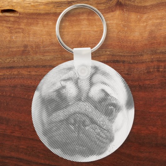 Pug Face Sleutelhanger (Voorkant)