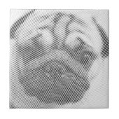 Pug Face Tegeltje (Voorkant)