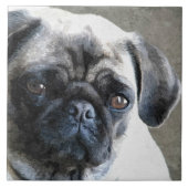 Pug Face Tegeltje (Voorkant)