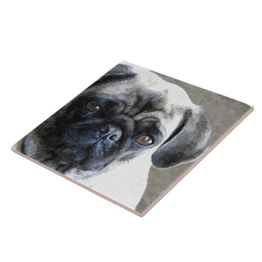 Pug Face Tegeltje (Zijkant)