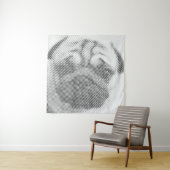 Pug Face Wandkleed (In situ)