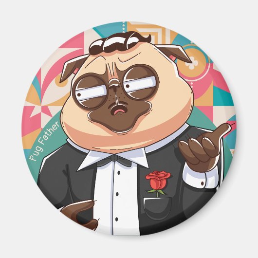 Pug Father Magnet (Voorkant)