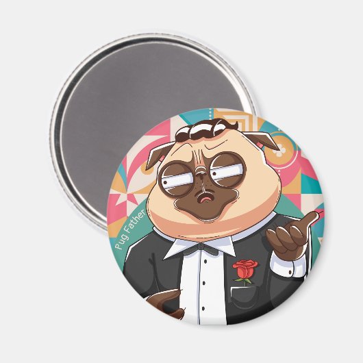Pug Father Magnet (Voorkant / Achterkant)
