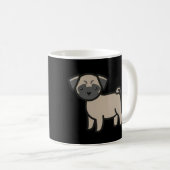 Pug Fawn Cartoon Koffiemok (Voorkant rechts)