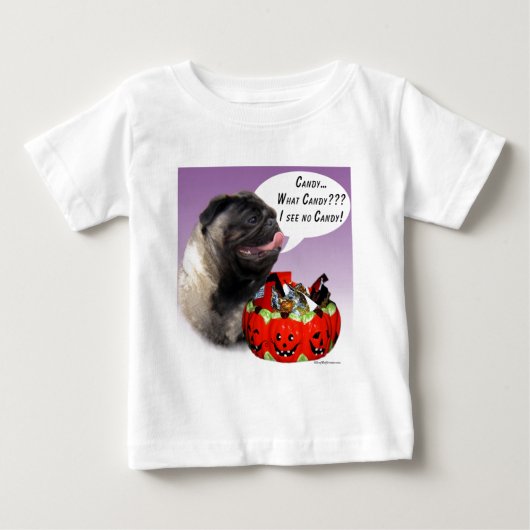 Pug (fawn) Halloween Snoep (Voorkant)