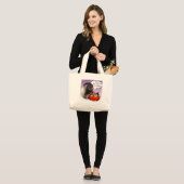 Pug (fawn) Halloween Snoep Grote Tote Bag (Voorkant (model))