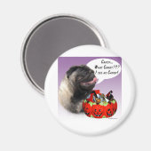 Pug (fawn) Halloween Snoep Magneet (Voorkant / Achterkant)