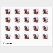 Pug (fawn) Halloween Snoep Ronde Sticker (Vel)