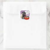 Pug (fawn) Halloween Snoep Ronde Sticker (Tas)