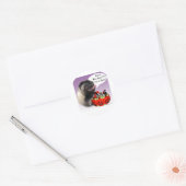 Pug (fawn) Halloween Snoep Ronde Sticker (Envelop)