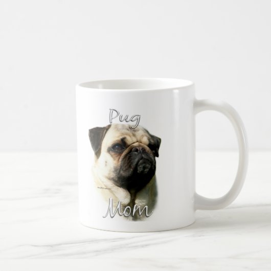 Pug (fawn) Mam 2 Koffiemok (Rechts)