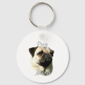 Pug (fawn) Mam 2 Sleutelhanger (Achterkant)