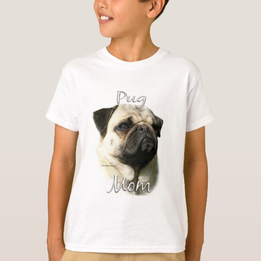 Pug (fawn) Mam 2 T-shirt (Voorkant)