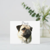 Pug (fawn) Pap 2 Briefkaart (Staand voorkant)