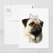 Pug (fawn) Pap 2 Briefkaart (Voorkant / Achterkant)